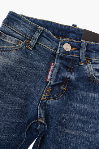 Stretch Denim SKATER jeans with Printed Logo