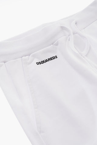 Brushed Cotton Joggers with Printed Contrasting Logo