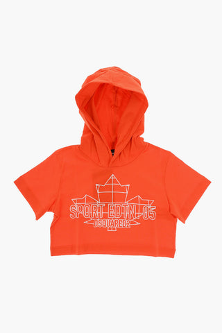 SPORT EDTN.05 Contrasting Printed T-shirt with Hood