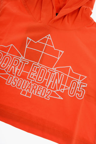 SPORT EDTN.05 Contrasting Printed T-shirt with Hood
