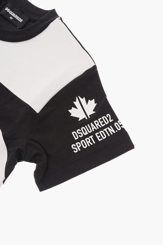 SPORT EDTN.05 Crew-Neck  COOL FIT T-shirt with Contrasting Frontal Maxi Printed
