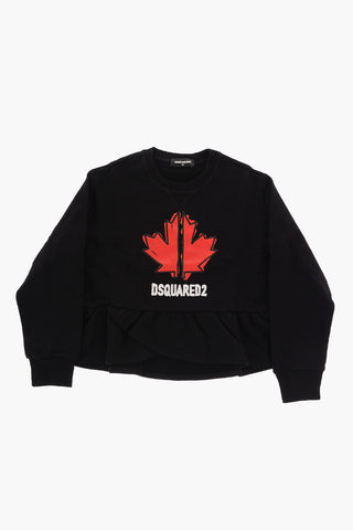 SPORT EDTN.05 Crew-Neck Sweatshirt with Ruffled Detail