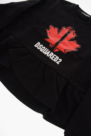 SPORT EDTN.05 Crew-Neck Sweatshirt with Ruffled Detail