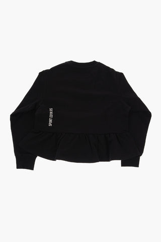 SPORT EDTN.05 Crew-Neck Sweatshirt with Ruffled Detail