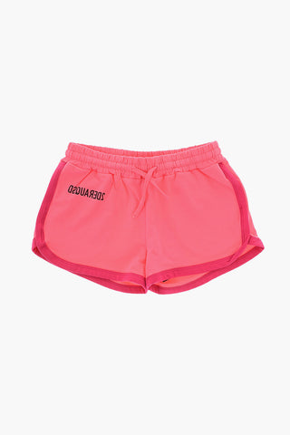 Shorts in Cotone Stretch con Elastico in Vita