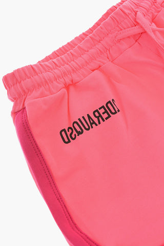 Shorts in Cotone Stretch con Elastico in Vita