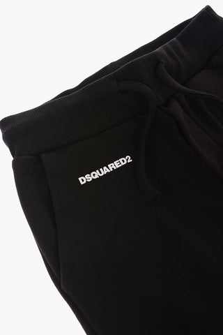 Brushed Cotton Joggers with Printed Contrasting Logo