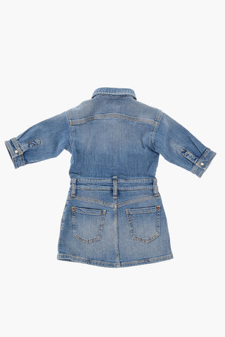 Denim Shirtdress with bow Detail