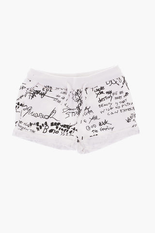 Printed Sweat Shorts with Drawstring Waist