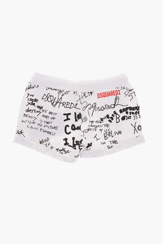 Printed Sweat Shorts with Drawstring Waist