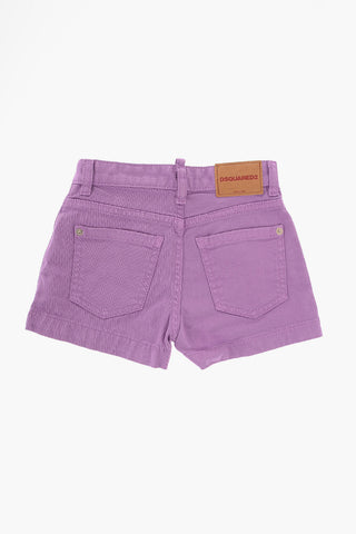 Shorts in Cotone Stretch a Tinta Unita