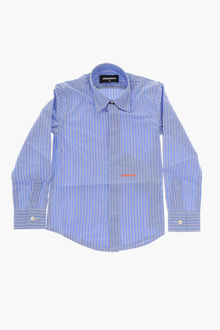 Pencil Striped Shirt with Classic Collar