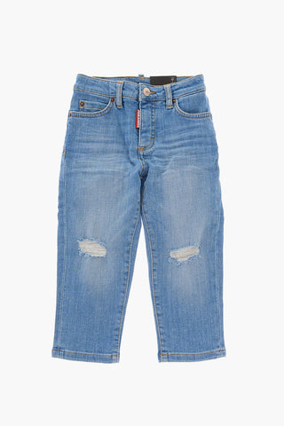 Distressed BOSTON Jeans with Logo-Button