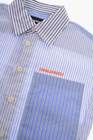 Salopette Corta a Righe Pencil con Taschini