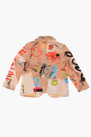 All-Over Printed 3-Buttons Blazer
