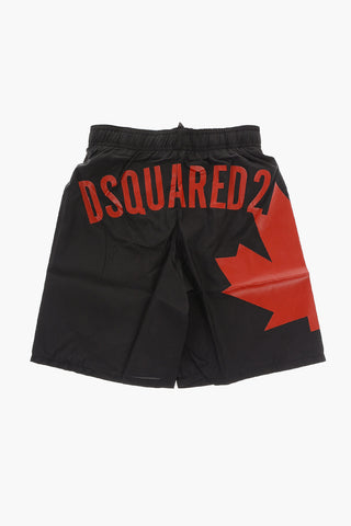 Swim Shorts with Back Logo Print