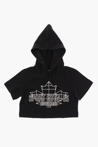 SPORT EDTN.05 Contrasting Printed T-shirt with Hood