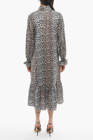 Vestito A Maniche Lunghe CLAIRE Con Stampa Animalier