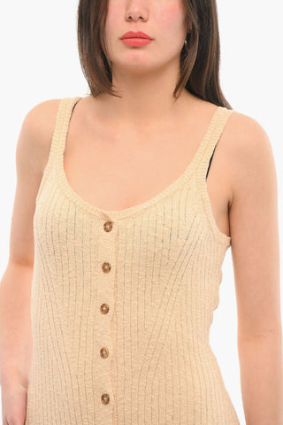 Vestito Maxi NEDDA Senza maniche Con Abbottonatura Frontale