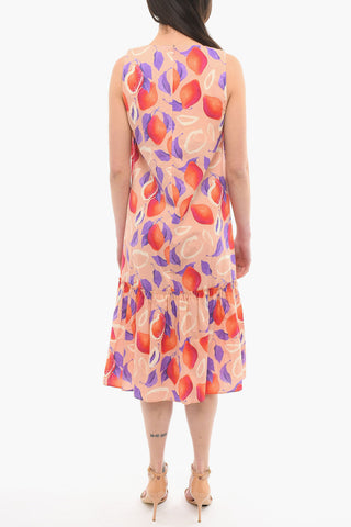 Vestito Maxi Stampato Senza Maniche