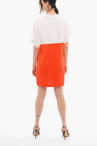 LOVE Vestito T-shirt in Maglina di Cotone con Logo