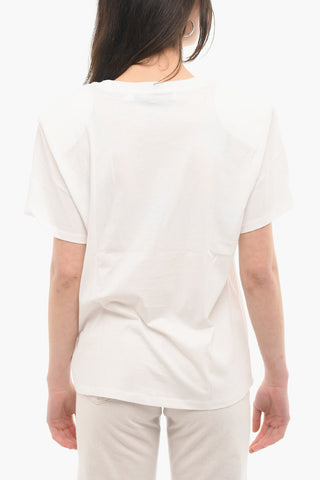 T-shirt A maniche Corte Con Spalline