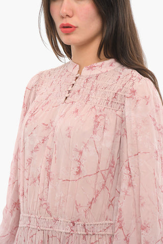 Vestito ISOBELLA in Viscosa Effetto Crepe con Maniche a Sbuffo