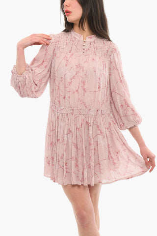 Vestito ISOBELLA in Viscosa Effetto Crepe con Maniche a Sbuffo