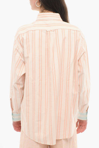 Camicia A Maniche Lunghe Con taschino E Logo Ricamato