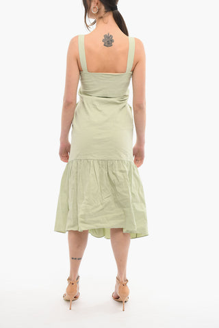 Sleeveless Linen Blend Maxi dress With Ribbon