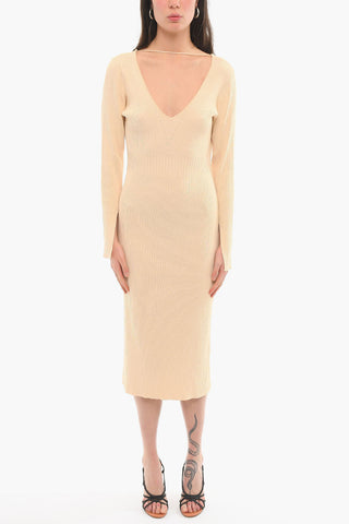 V Neck CHRISTINE Long Sleeved Dress