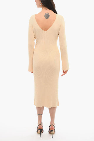 V Neck CHRISTINE Long Sleeved Dress