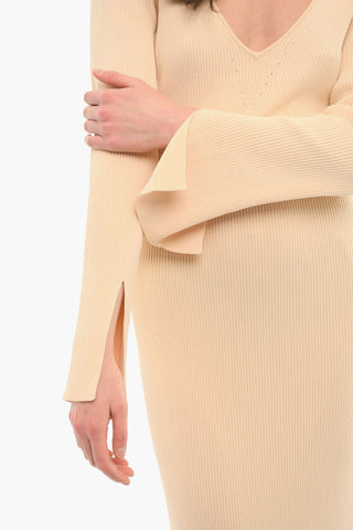 V Neck CHRISTINE Long Sleeved Dress