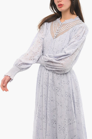 Macramé Long Sleeved GEN BRODERIE Maxi Dress