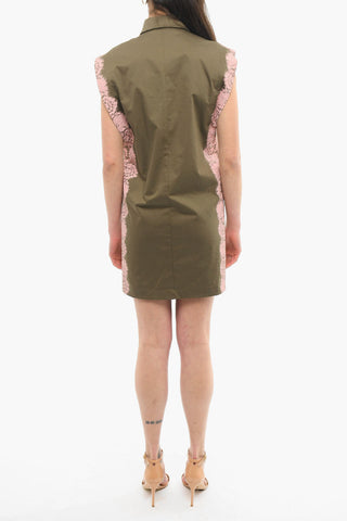 LOVE Cotton-poplin Sleeveless Dress with Floral Print