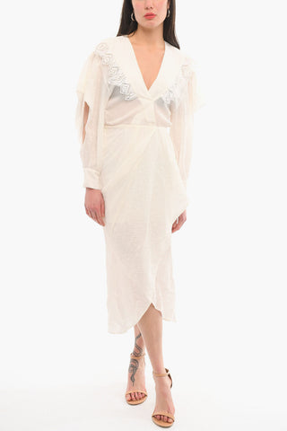 Semi-sheered Longuette Dress with Cut-out Detailing