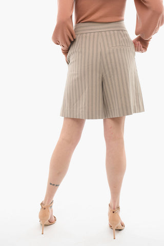 Pleated Striped BLAIRGZ Shorts