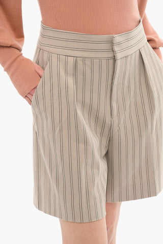 Pleated Striped BLAIRGZ Shorts