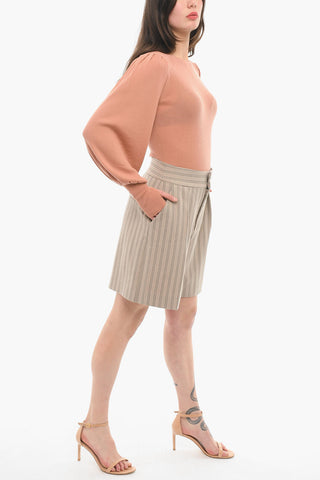 Pleated Striped BLAIRGZ Shorts
