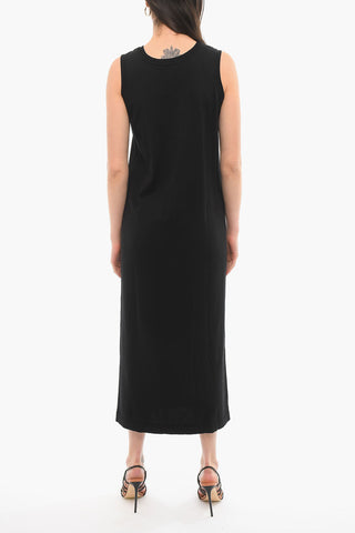 LOVE Logo Print Sleeveless Maxi dress