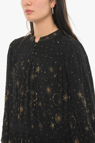 Embroidered ISOBELLA Long Sleeved Dress