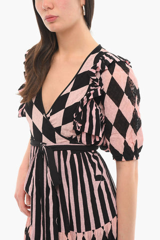 Puffed Sleeves Printed BELLEROSE Maxi Dress