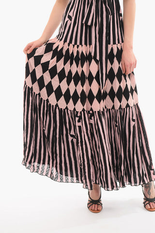 Puffed Sleeves Printed BELLEROSE Maxi Dress