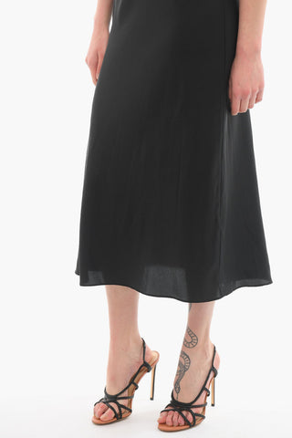 Double Layer TIERNY Sleeveless Dress With Shoulder Pads