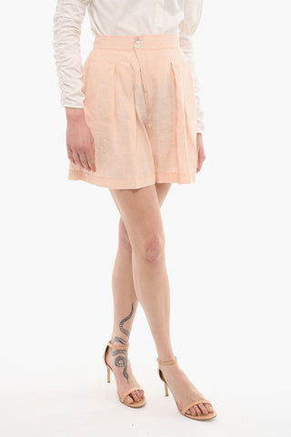 Double Pleated linen Blend Pants
