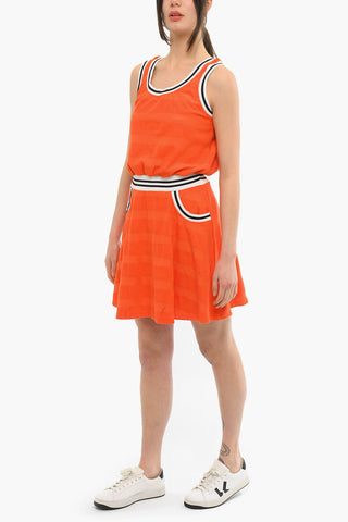 LOVE Vestito Con Vita Elasticizzata E Bande A Contrasto
