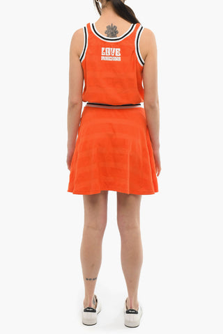 LOVE Vestito Con Vita Elasticizzata E Bande A Contrasto