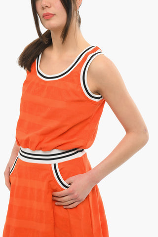LOVE Vestito Con Vita Elasticizzata E Bande A Contrasto