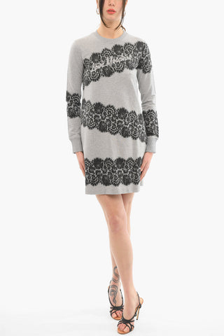 LOVE Printed Crewneck Brushed Cotton Dress