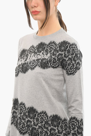 LOVE Printed Crewneck Brushed Cotton Dress